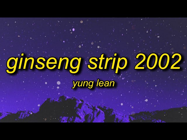 Ginseng Strip 2002 Lyrics, Ginseng Strip 2002 song Lyrics, Yung Lean ginseng strip 2002 lyrics, ginseng strip 2002 lyrics Yung Lean